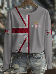 Women's UK Flag Printed Sweatshirt vetvanguards