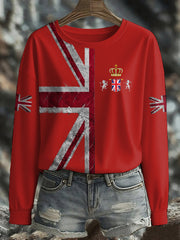 Women's UK Flag Printed Sweatshirt vetvanguards