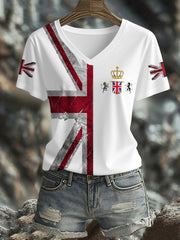 Women's UK Flag Printed T-shirt vetvanguards