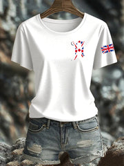 Women's UK Flag Printed T-shirt vetvanguards