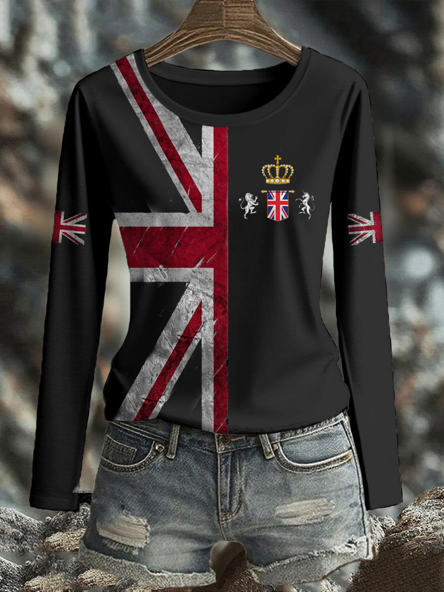 Women's UK Flag Printed T-shirt vetvanguards