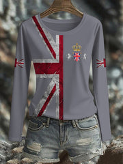 Women's UK Flag Printed T-shirt vetvanguards