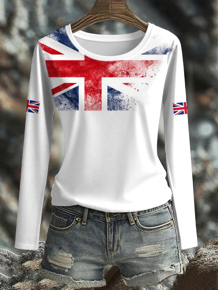 Women's UK Flag Printed T-shirt vetvanguards