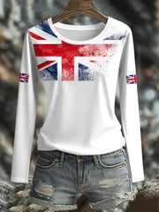 Women's UK Flag Printed T-shirt vetvanguards