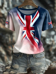 Women's UK Flag Printed T-shirt vetvanguards