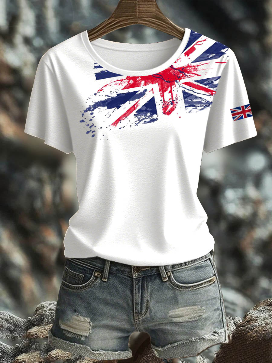 Women's British Short-Sleeved Printed T-shirt vetvanguards
