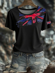 Women's British Short-Sleeved Printed T-shirt vetvanguards