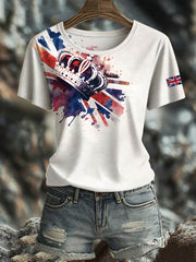 Women's British Short-Sleeved Printed T-shirt vetvanguards