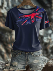 Women's British Short-Sleeved Printed T-shirt vetvanguards