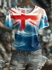 Women's British Short-Sleeved Printed T-shirt vetvanguards