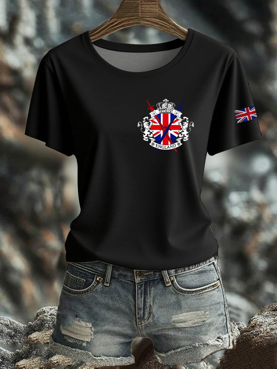 Women's British Short-Sleeved Printed T-shirt vetvanguards