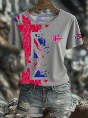 Women's British Short-Sleeved Printed T-shirt vetvanguards
