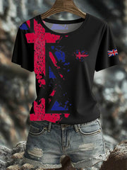 Women's British Short-Sleeved Printed T-shirt vetvanguards
