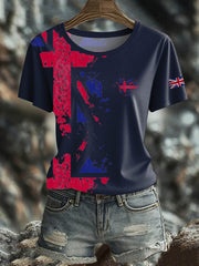 Women's British Short-Sleeved Printed T-shirt vetvanguards