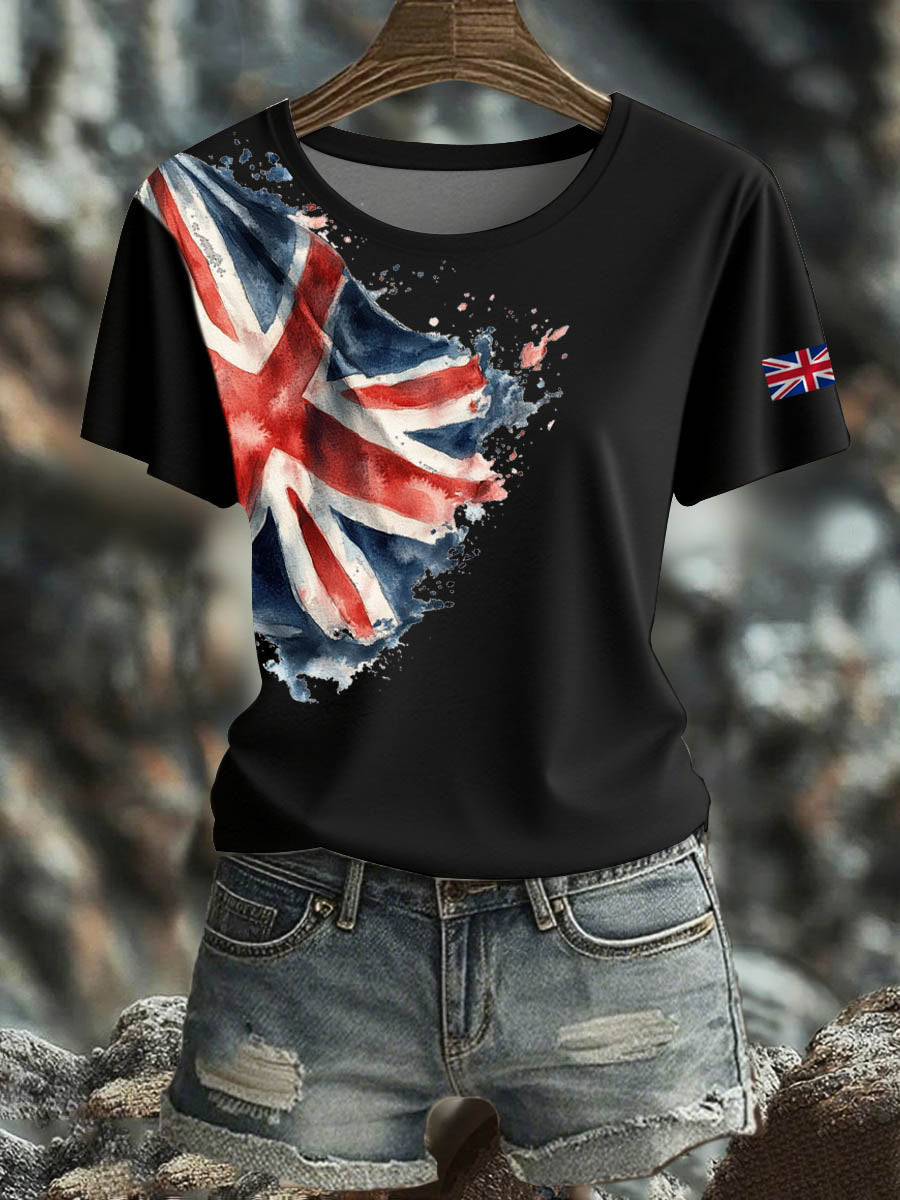 Women's British Short-Sleeved Printed T-shirt vetvanguards