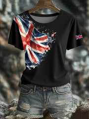 Women's British Short-Sleeved Printed T-shirt vetvanguards