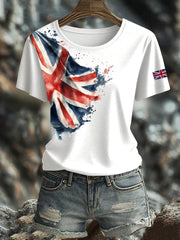 Women's British Short-Sleeved Printed T-shirt vetvanguards