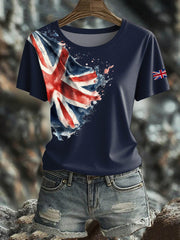 Women's British Short-Sleeved Printed T-shirt vetvanguards