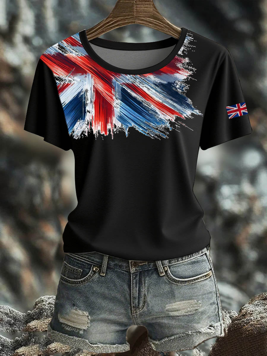 Women's British Short-Sleeved Printed T-shirt vetvanguards