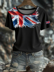 Women's British Short-Sleeved Printed T-shirt vetvanguards