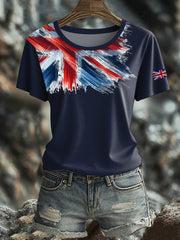 Women's British Short-Sleeved Printed T-shirt vetvanguards