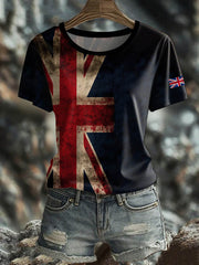 Women's British Short-Sleeved Printed T-shirt vetvanguards