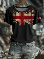Women's British Short-Sleeved Printed T-shirt vetvanguards