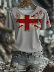 Women's British Short-Sleeved Printed T-shirt vetvanguards