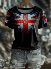 Women's UK Flag Printed T-shirt vetvanguards