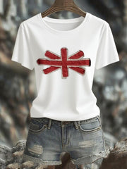 Women's UK Flag Design T-shirt vetvanguards