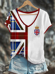 Women's Union Jack Short-sleeved T-shirt vetvanguards