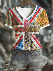 Women's UK Flag Design T-shirt vetvanguards