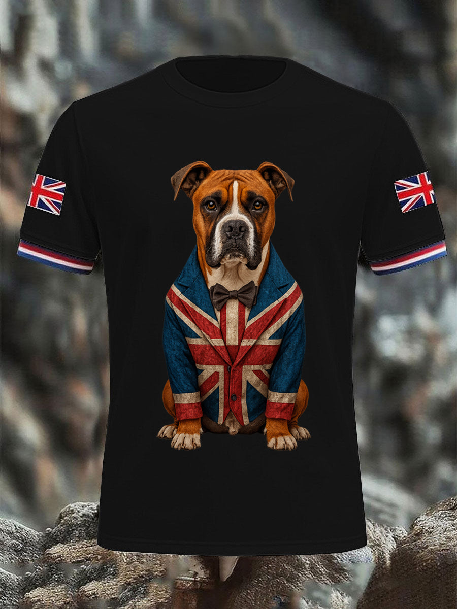 Men's Vintage England Flag Casual T-Shirt vetvanguards