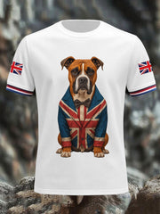 Men's Vintage England Flag Casual T-Shirt vetvanguards