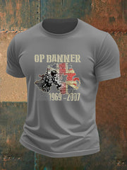 Men's  British Veteran imitation cotton short-sleeved T-shirt vetvanguards