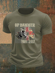 Men's  British Veteran imitation cotton short-sleeved T-shirt vetvanguards
