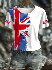 Women's UK Flag Printed T-shirt vetvanguards