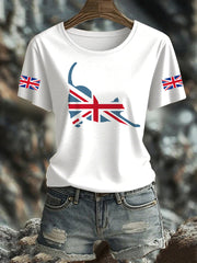 Women's UK Flag Printed T-shirt vetvanguards