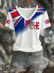 Women's UK Flag Pride Printed T-Shirt vetvanguards