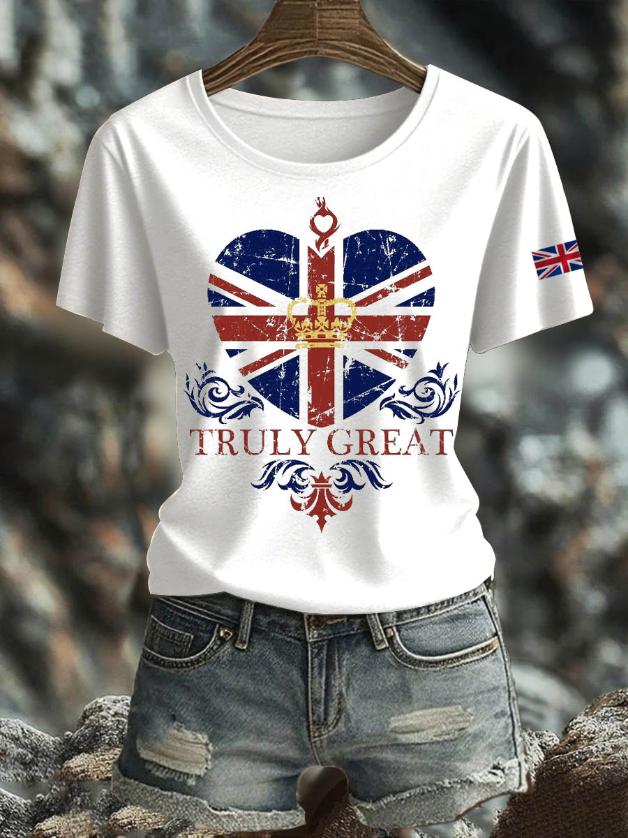 Women's British short-sleeved T-shirt vetvanguards