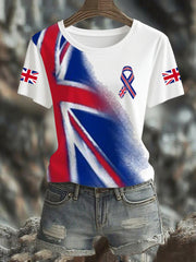 Women's UK Flag Pride Printed T-Shirt vetvanguards