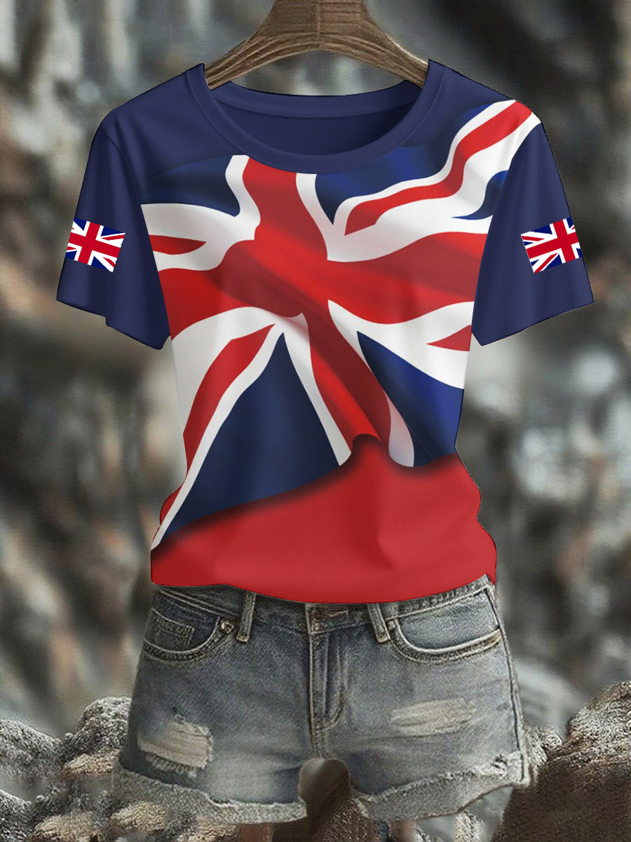 Women's UK Flag Pride Printed T-Shirt vetvanguards