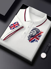 Men's Vintage England Flag Lion Casual Shirt vetvanguards