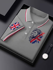 Men's Vintage England Flag Lion Casual Shirt vetvanguards