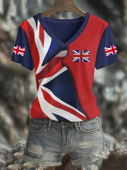 Women's UK Flag Pride Printed T-Shirt vetvanguards
