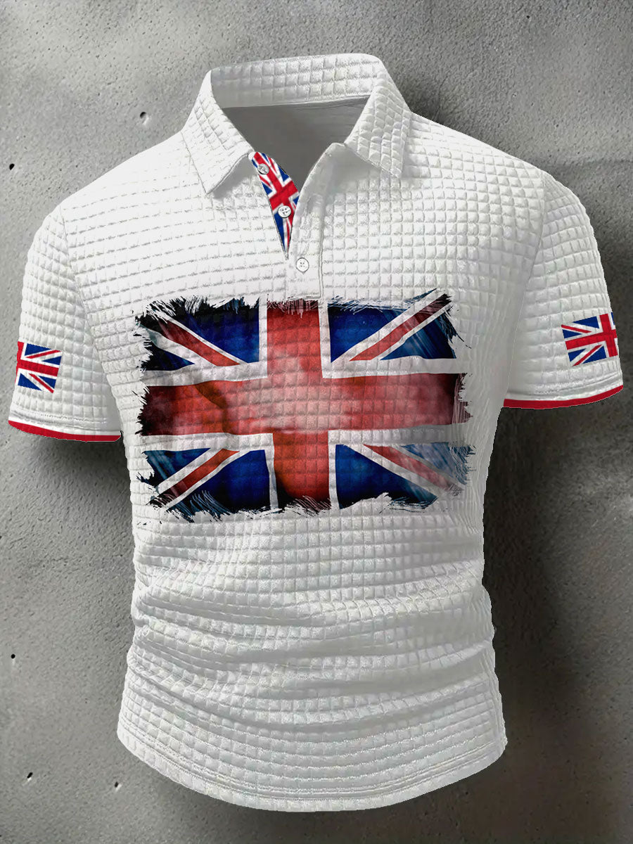 Men's UK Flag Art Printed Casual Tops vetvanguards
