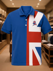 Men's Business Casual Union Jack Short Sleeve Shirt vetvanguards