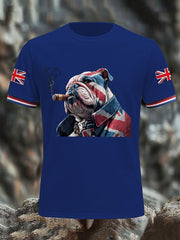 Men's Vintage England Flag Casual Printed T-shirt vetvanguards
