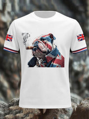 Men's Vintage England Flag Casual Printed T-shirt vetvanguards