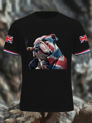 Men's Vintage England Flag Casual Printed T-shirt vetvanguards